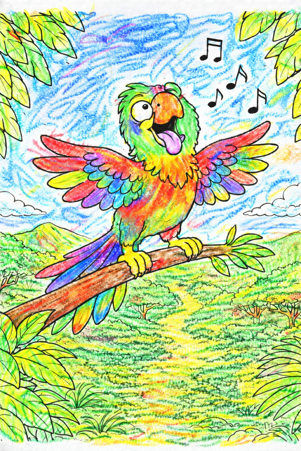 Bunter Regenbogen Papagei